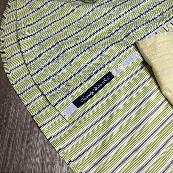 Robert Graham Green Embroidered Contrast Cuff Size XL - Picture 5 of 10